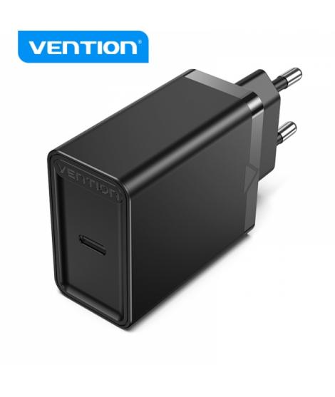 Vention Cargador de Pared USB-C 3A PD20W - Carga rapida - Color Negro