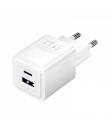 Vention Cargador de Pared GaN 2 Puertos USB (C+A) (30W/30W) - Carga rapida EU - Color Blanco