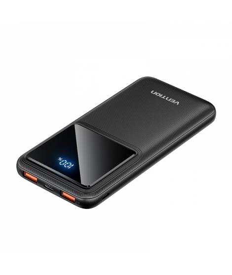 Vention Bateria Powerbank 10000mAh 22.5W USB (C+A+A) con Pantalla LED - Color Negro