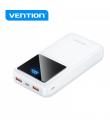 Vention Bateria Powerbank 20000mAh 22.5W USB (C+A+A) con Pantalla LED - Color Blanco