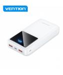 Vention Bateria Powerbank 20000mAh 22.5W USB (C+A+A) con Pantalla LED - Color Blanco