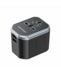 Vention Cargador de Viaje Universal - 1xUSB-C a 2xUSB - 20W - Color Negro