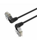 Vention Cable de Red UTP RJ45 Slim Cat.6A Cabeza Rotatoria 360º Angulo Recto - 0.5m - Color Blanco