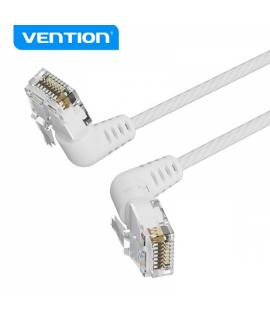 Vention Cable de Red UTP RJ45 Slim Cat.6A Cabeza Rotatoria Angulo 360º Recto - 1.5m - Color Blanco