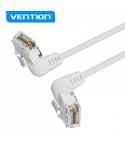 Vention Cable de Red UTP RJ45 Slim Cat.6A Cabeza Rotatoria Angulo 360º Recto - 1.5m - Color Blanco