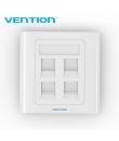 Vention Placa de Pared Tipo 86 - 4 Puertos RJ45 - Color Blanco