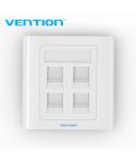 Vention Placa de Pared Tipo 86 - 4 Puertos RJ45 - Color Blanco