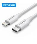 Vention Cable USB-C Macho a Lightning Macho - 1m - Color Blanco