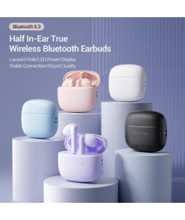 Vention Auriculares Bluetooth 5.3 con Estuche de Carga - 6h Autonomia - Modelo Elf E03 - Color Blanco