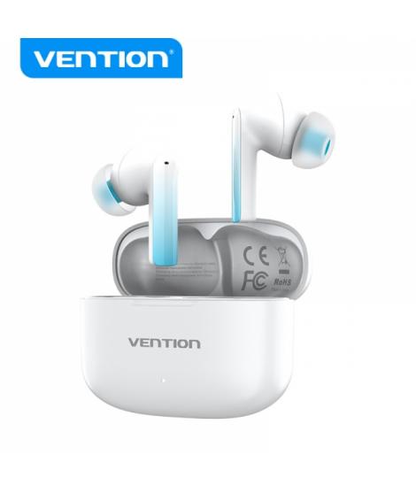 Vention Auriculares Bluetooth 5.3 con Estuche de Carga - 6h Autonomia ELF E04 - Color Blanco