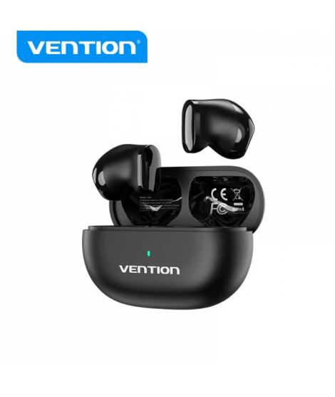 Vention Auriculares Bluetooth 5.3 con Estuche de Carga - 6h Autonomia - Tiny T12 - Color Negro