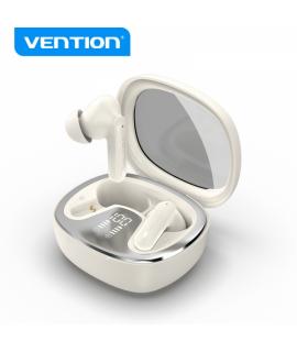 Vention Auriculares Bluetooth 5.3 con Estuche de Carga - 7h Autonomia - LED Display AIR A01 - Color Beige