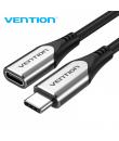 Vention Cable Alargador USB-C 3.1 Macho a USB-C Hembra - 1m - Color Gris