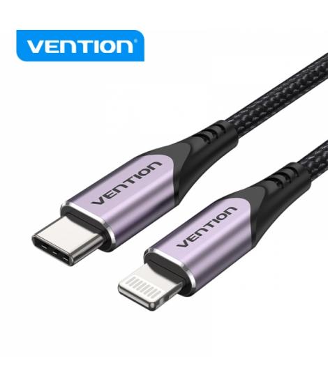 Vention Cable USB-C a Lightning 3A 27W 480Mbps MFi - 1m - Color Morado