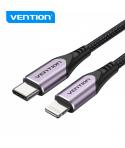 Vention Cable USB-C a Lightning 3A 27W 480Mbps MFi - 1m - Color Morado