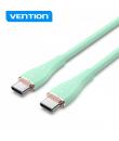 Vention Cable USB-C Macho a USB-C Macho - 1m - Verde Silicona - 5A 100W 480Mbps