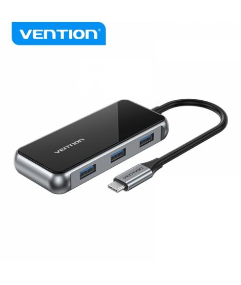 Vention Docking Station 9 en 1 USB-C a HDMI 4K/VGA/SD/TF/USB3.0x3/PD - 0.15m - Color Gris Espejo