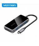 Vention Docking Station 7 en 1 USB-C a HDMI/3xUSB3.0/Lector SD/MicroSD/PD100W - 0.15m - Color Gris