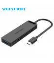 Vention HUB 5 en 1 USB-C a 4xUSB 3.0 con Alimentacion - 1m - Color Negro