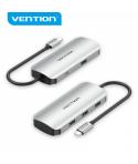 Vention HUB 5 en 1 USB-C a 4xUSB/MicroUSB Powered - 0.15m - Color Gris