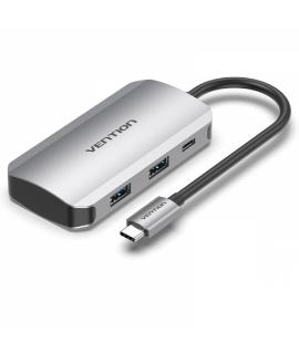 Vention HUB 5 en 1 USB-C a 4xUSB3.0/PD100W - 0.15m - Color Gris