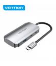 Vention HUB 5 en 1 USB-C a 3xUSB3.0/USB-C Gen1/PD100W - 0.15m - Color Gris