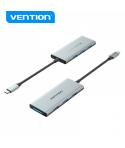 Vention Docking Station 6 en 1 USB-C a HDMI 4K/3xUSB3.0/Lector SD/MicroSD - 0.15m - Color Gris