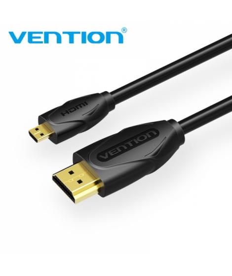 Vention Cable HDMI 1.4 Macho a Micro HDMI Macho - 1m - Color Negro