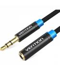 Vention Cable alargador Estereo Jack 3.5 Macho a Jack 3.5 Hembra - 0.50m - Color Negro