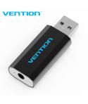 Vention Tarjeta de Sonido Externa USB a CTIA - Color Negro Metalizado