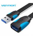 Vention Cable Alargador plano USB 3.0 Macho a USB Hembra - 0.5m - Color Negro y Azul