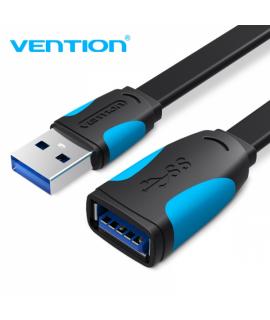 Vention Cable Alargador plano USB 3.0 Macho a USB Hembra - 0.5m - Color Negro y Azul