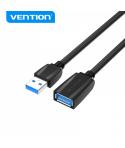 Vention Cable de Extension USB3.0 Macho a Hembra - 0.5m - Color Negro