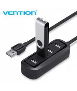 Vention HUB 4 en 1 USB2.0 a 4xUSB2.0 - 0.15m - Color Negro