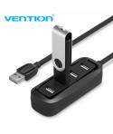 Vention HUB 4 en 1 USB2.0 a 4xUSB2.0 - 0.5m - Color Negro