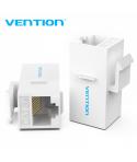 Vention Adaptador Conector RJ45 Cat5 UTP Hembra a Hembra - Color Blanco