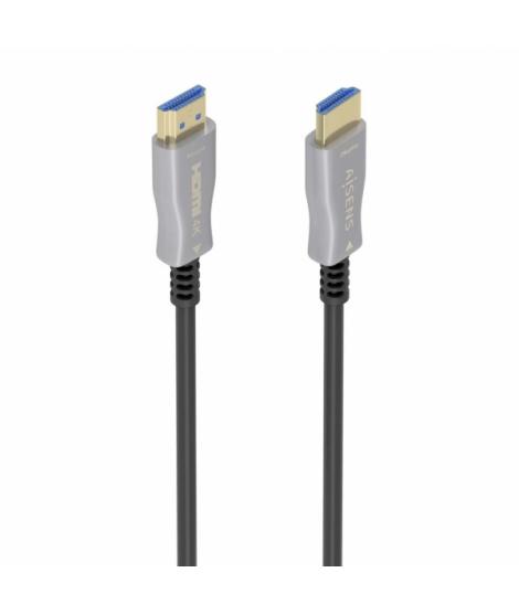 Aisens Cable HDMI V2.0 AOC Premium Alta Velocidad con Ethernet - Conectores Tipo a Macho - Fibra Optica y Cobre - Blindaje en Or