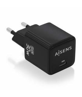 Aisens Cargador Gan USB-C 30W - Alta Eficiencia Energetica - Diseño Elegante y Moderno - Tecnologia AI para Carga Rapida