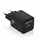 Aisens Cargador Gan USB-C 30W - Alta Eficiencia Energetica - Tecnologia AI para Carga Rapida - Multiples Protecciones de Segurid