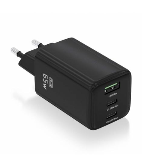 Aisens Cargador Gan USB-C 65W - Alta Eficiencia Energetica - Tecnologia AI para Carga Rapida - Multiples Protecciones de Segurid