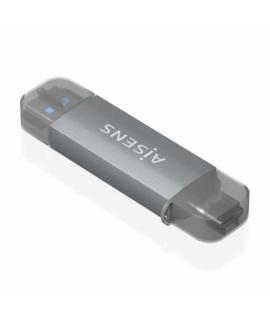 Aisens Lector de Tarjetas USB-C y USB-A - Compatible con SD, Micro SD, MMC, RS-MMC - Soporta USB 3.1 Gen1 - Compatible con Windo