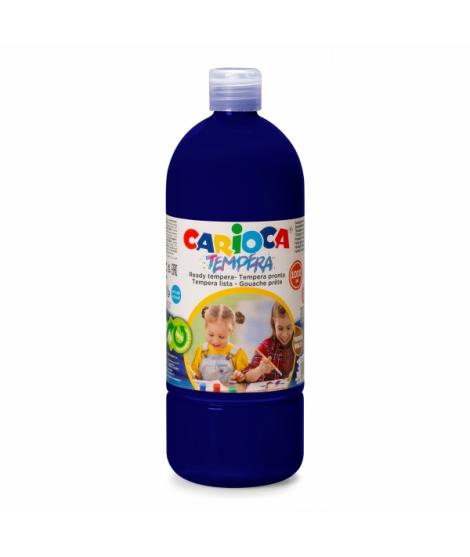 Carioca Botella de Tempera 1000ml - Colores Superlavables - Faciles de Mezclar - Aplicable en Materiales Porosos - Alta Opacidad