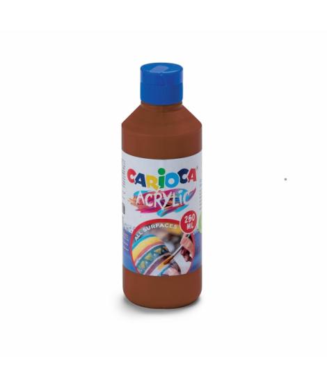 Carioca Botella de 250ml de Tempera Acrilica - Colores Brillantes - Resistente a la Luz - Efecto Tridimensional - Apto para Toda