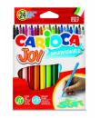 Carioca Joy Pack de 24 Rotuladores - Tinta Superlavable - Punta Fina 2.8mm - Punta Bloqueada - Tapa Ventilada - Color Varios