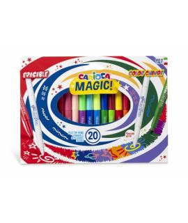 Carioca Magic Markers Pack de 20 Rotuladores Magicos - Tinta Magica Cambia de Color - Incluye Rotulador Magink para Cambiar o Bo