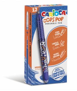 Carioca Oops Boligrafos Borrables - Termo Sensible - Empuñadura Texturizada - Punta de Ø 0.7mm - Doble Goma - Recambios Compatib