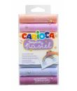 Carioca Temperello Pack de 8 Temperas Solidas - Colores Pastel - Lavables - Gran Cobertura - Faciles de Mezclar - sin Disolvente