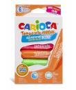 Carioca Temperello Neon Pack de 6 Temperas Solidas - Colores Brillantes y Lavables - Gran Cobertura - Faciles de Mezclar - sin D