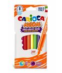 Carioca Neon Pack de 8 Rotuladores - Tinta Fluorescente - Perfecto para Colorear y Subrayar - Lavable de la Piel y Tejidos - Pun