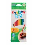 Carioca Tita Pack de 12 Lapices de Resina - Cuerpo Hexagonal - Escritura Blanda - Mina Segura y Super Resistente a las Caidas - 